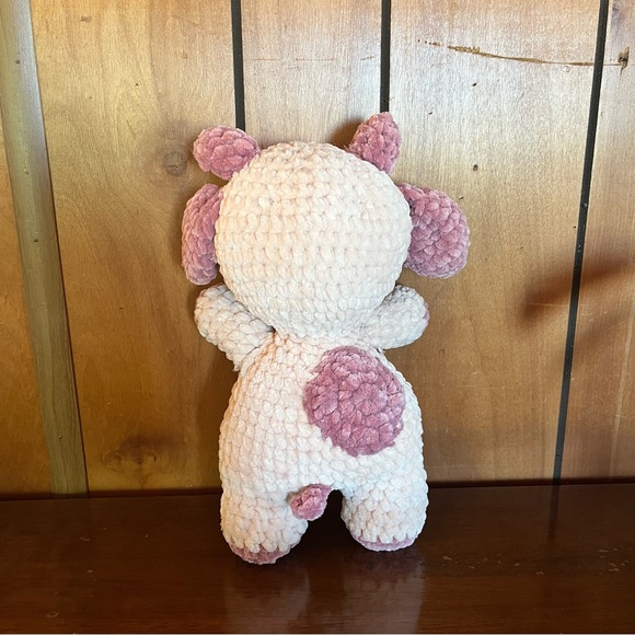 🐮Handmade Amigurumi Crocheted Pink and Beige Cow Plush🐮 - Picture 4 of 6